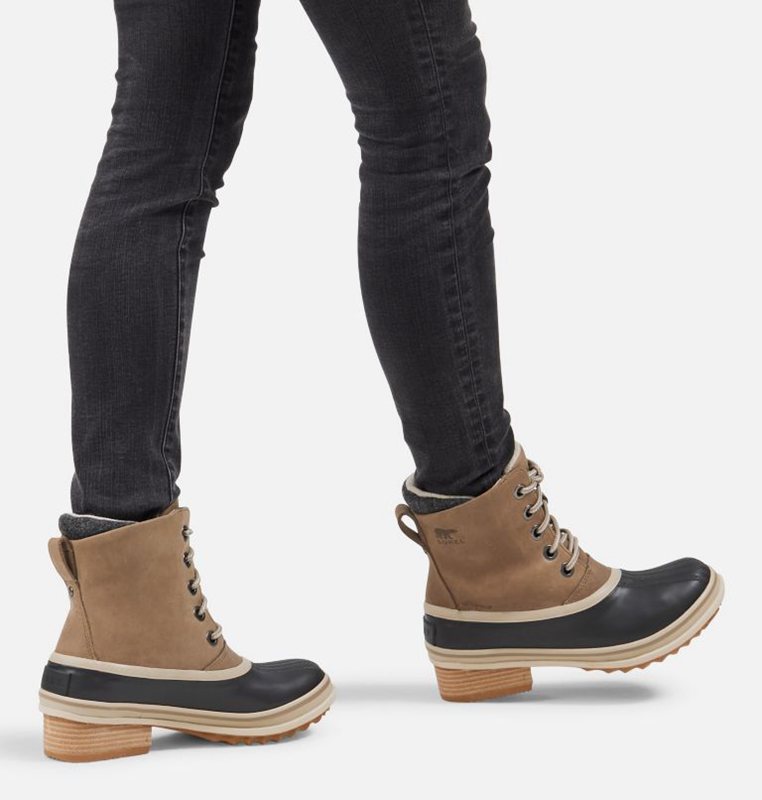 Sorel Dam Gummistövlar Khaki/Svarta - Slimpack™ Iii Lace Duck Mid - LXC-076214